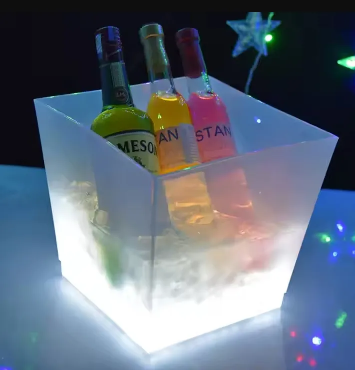 Acrylic lighted ice bucket
