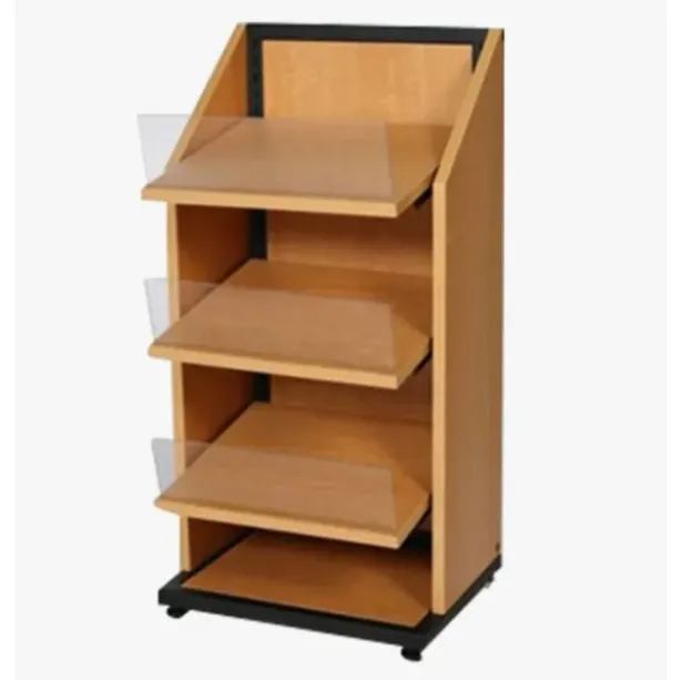 Customized 3-Tier PP Display Stand for Retail Store Floor Bread Wooden Rack with Cutting Processing Service