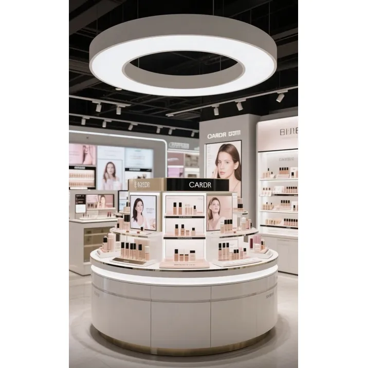 M&S Island Makeup Display Cabinet for Cosmetics Beauty Salon Skincare Products Makeup Samples Showcase